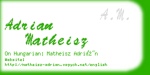 adrian matheisz business card